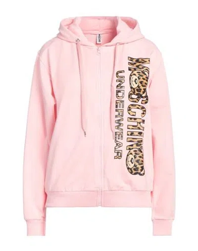 Moschino Underwear Woman Sweatshirt Pink Size L Cotton, Elastane
