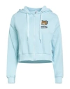 Moschino Underwear Woman Sweatshirt Sky Blue Size M Cotton, Elastane In Blue