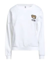 Moschino Underwear Woman Sweatshirt White Size L Cotton, Elastane