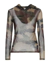 Moschino Underwear Woman Top Military Green Size S Polyamide, Elastane