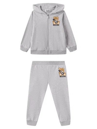 Moschino Unisex Baby Mini Suit Set In Gray