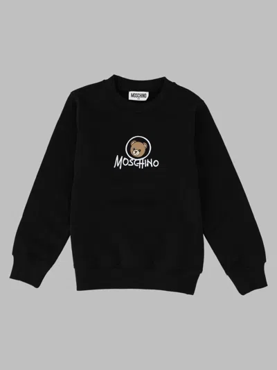 Moschino Unisex Kids Crewneck Long Sleeve Sweatshirt In Black