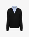 Moschino Upside Down Logo Sweater In Black