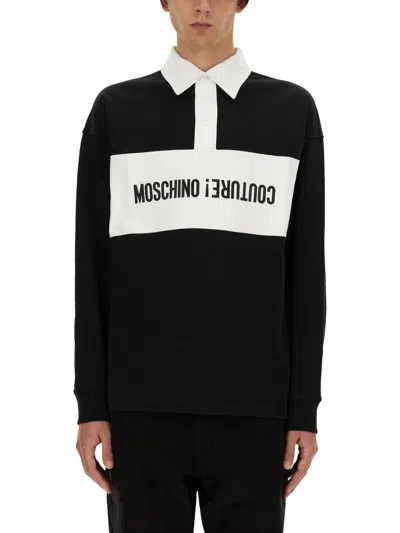MOSCHINO UPSIDEDOWN LOGO POLO SHIRT