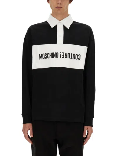 MOSCHINO UPSIDEDOWN LOGO POLO SHIRT