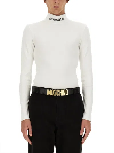 Moschino Upsidedown Logo T-shirt In White