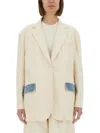 Moschino "urban" Jacket In Neutrals