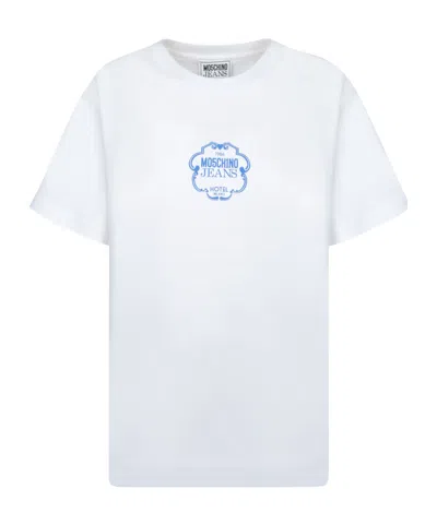 MOSCHINO MOSCHINO JEANS LOGO PRINTED CREWNECK T-SHIRT