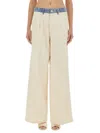 Moschino Urban Wide Fit Pleated Trousers In Pink