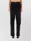 Moschino Utility Cargo Pants Button Detailing In Black