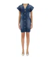 Moschino Slim Fit Denim Dress V-neckline In Blue