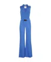 Moschino V-neck Jumpsuit In Blue