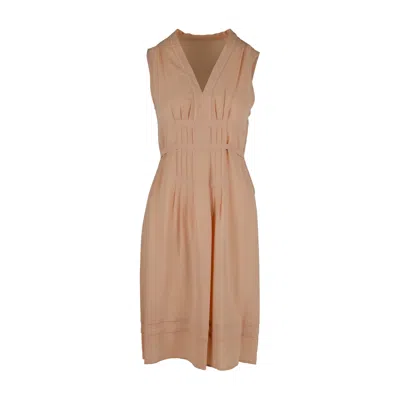 Moschino V-neck Midi Dress - '10s In Brown
