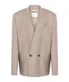 Moschino Jacket In Dyed Woolen Cloth In Nude