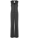 Moschino Virgin Wool Jumpsuit In Grey
