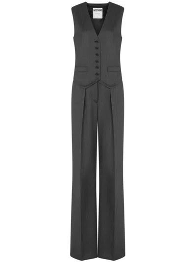 MOSCHINO V-NECK TAILORED JUMPSUIT