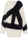 Moschino Chic Knit Dress For Women In Soft Mohair Blend In Neutrals