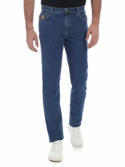 Moschino Teddy Bear Jeans In Azul