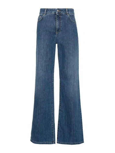 Moschino Mid-rise Straight-leg Jeans In Blue