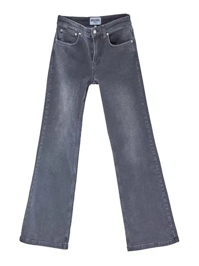 Moschino Jeans Flare Low Rise In Gray