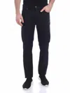 Moschino Logo Distorted Double Question Mark Jeans In In Negro