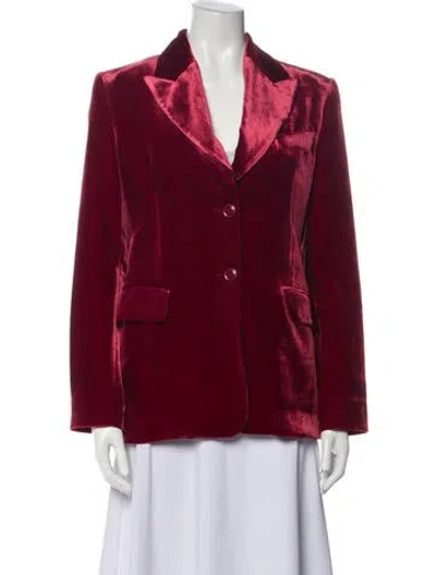 Pre-owned Moschino Velvet Blazer In Red