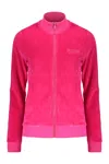 Moschino Logo-embroidered Sweatshirt In Fuchsia