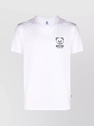 Moschino Versatile Drop Shoulder T-shirt In White