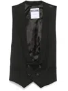 Moschino Women Vest With Wide Neckline In Black