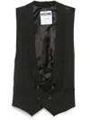 Moschino Women Vest With Wide Neckline In Black