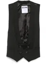 Moschino Women Vest With Wide Neckline In Black