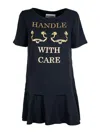 Moschino Tech Fabric Dress In Negro