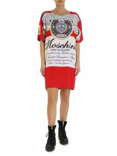 Moschino X Budweiser Dress In Red In Rojo