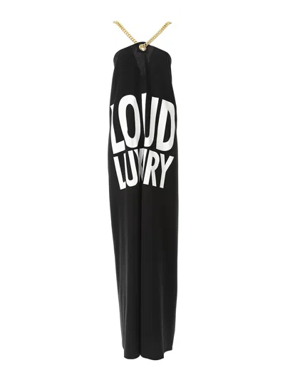Moschino Loud Luxury Long Dress In Black