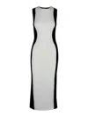 Moschino Merino Wool Long Dress In Blanco