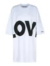 Moschino Logo-print Cotton Dress In White