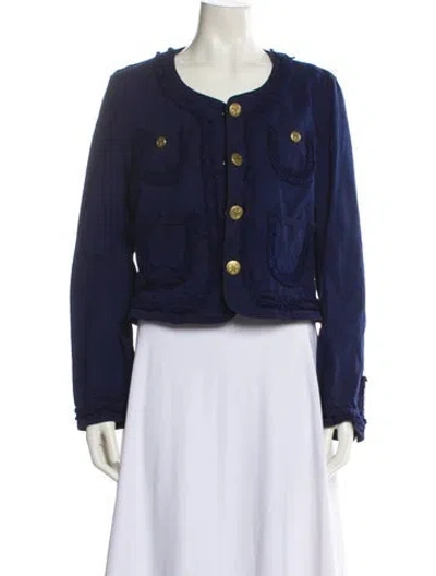 Pre-owned Moschino Vintage 1980's Denim Jacket In Blue