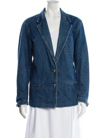 Pre-owned Moschino Vintage 1980's Denim Jacket In Blue