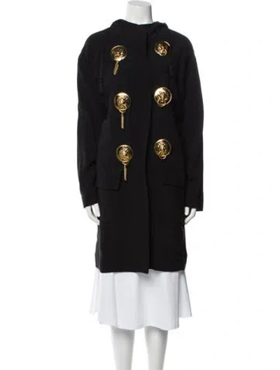 Pre-owned Moschino Vintage 1989 Coat In Black