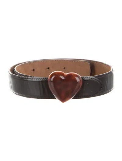 Pre-owned Moschino Vintage 1990's Belt In Black