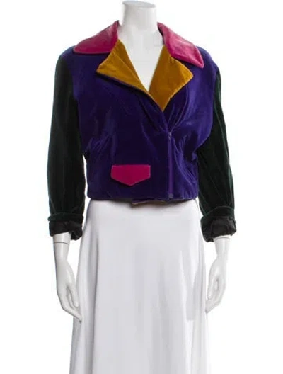 Pre-owned Moschino Vintage 1990's Biker Jacket In Multi