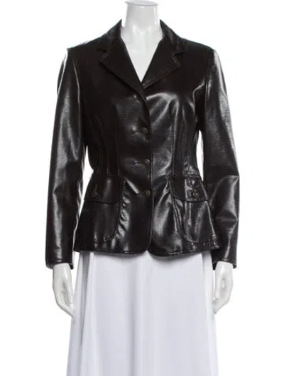 Pre-owned Moschino Vintage 1990's Blazer In Brown