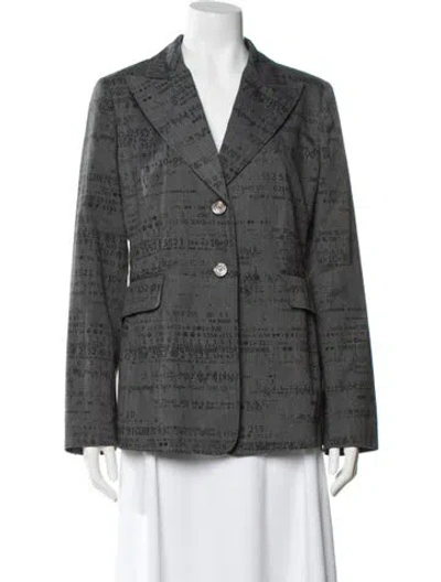 Pre-owned Moschino Vintage 1990's Blazer In Gray