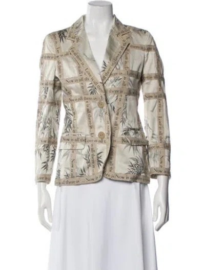 Pre-owned Moschino Vintage 1990's Blazer In Neutral