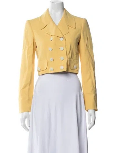 Pre-owned Moschino Vintage 1990's Blazer In Yellow