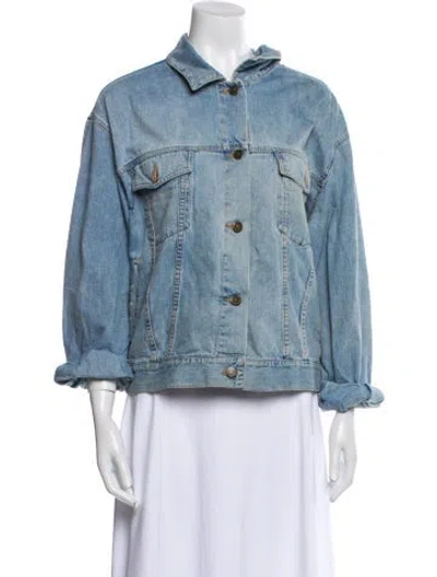 Pre-owned Moschino Vintage 1990's Denim Jacket In Blue