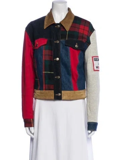 Pre-owned Moschino Vintage 1990's Denim Jacket In Blue