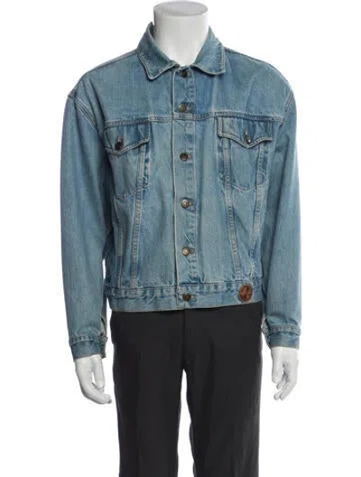 Pre-owned Moschino Vintage 1990's Denim Jacket In Blue