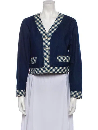 Pre-owned Moschino Vintage 1990's Evening Jacket In Blue