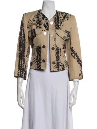 Pre-owned Moschino Vintage 1990's Evening Jacket In Brown